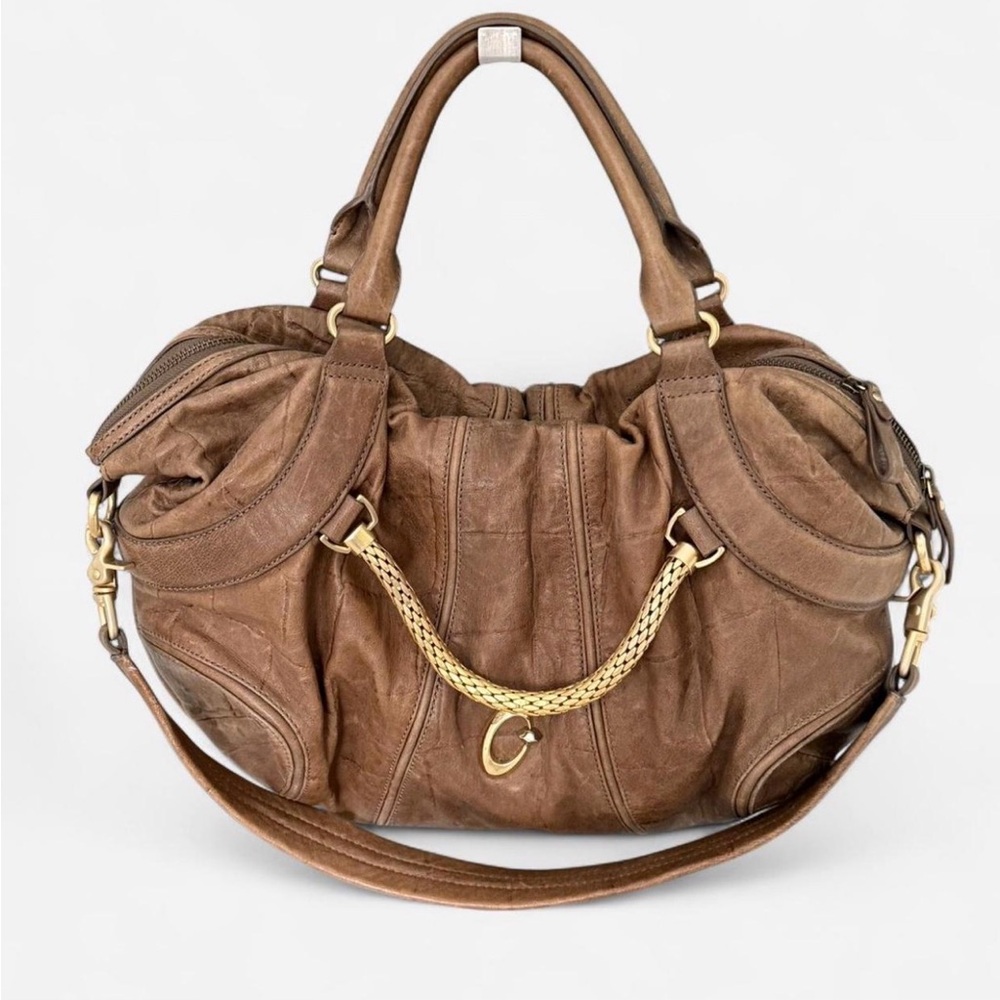 NWOT Taupe Genuine Italian Leather Shoulder Bag - Odille